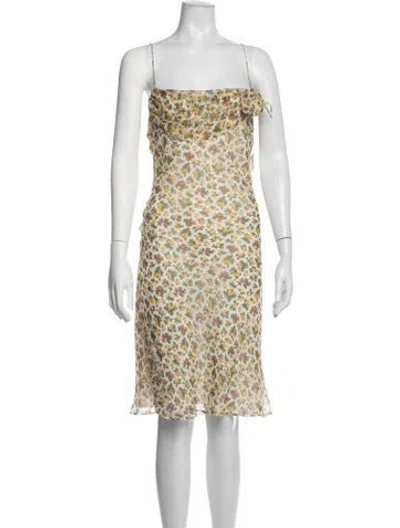 Pre-owned Milly Silk Knee-length Dress In Pink/silver