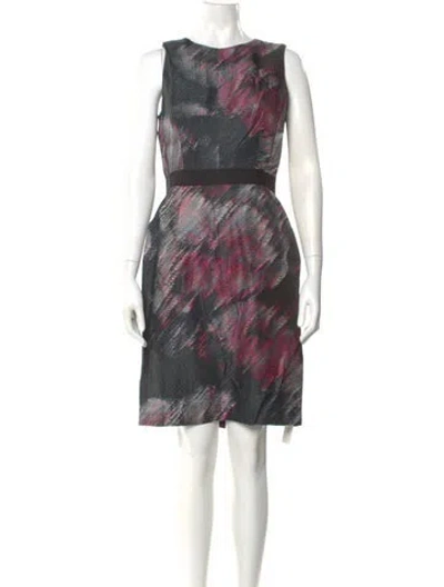 Pre-owned Milly Silk Knee-length Dress In Purple