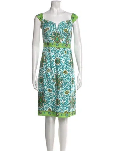 Pre-owned Milly Silk Knee-length Dress In White