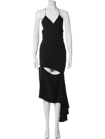 Pre-owned Milly Silk Long Dress In Blue