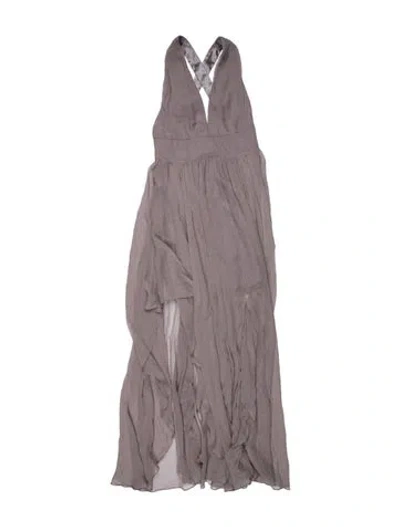 Pre-owned Milly Silk Long Dress In Multi
