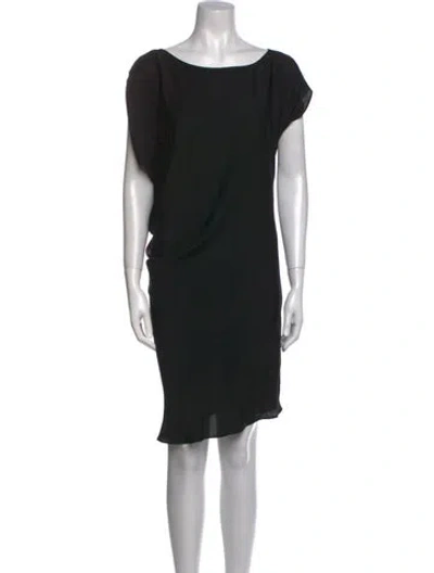 Pre-owned Milly Silk Midi Length Dress In Black