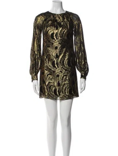 Pre-owned Milly Silk Mini Dress In Black