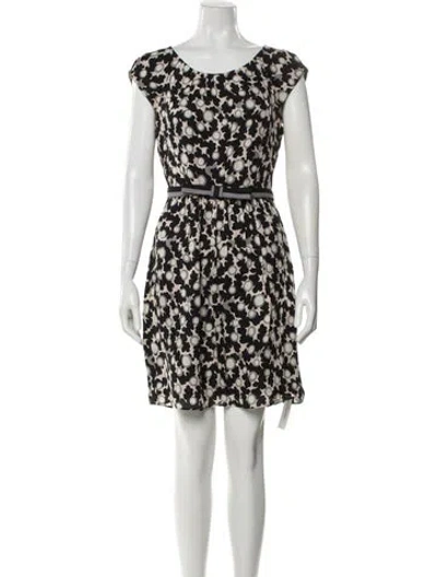 Pre-owned Milly Silk Mini Dress In Black