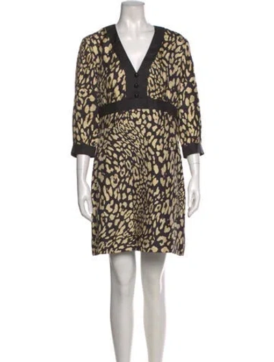 Pre-owned Milly Silk Mini Dress In Black