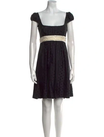 Pre-owned Milly Silk Mini Dress In Black