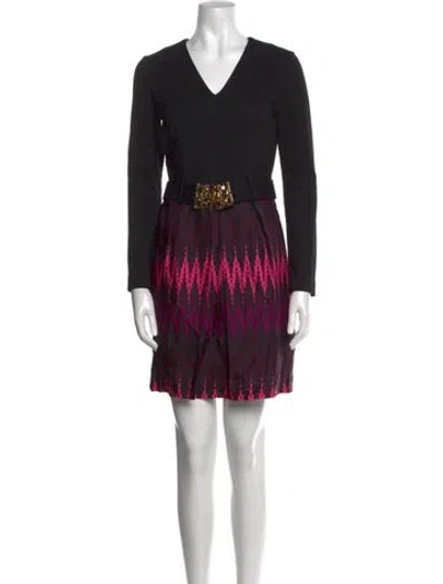 Pre-owned Milly Silk Mini Dress In Black