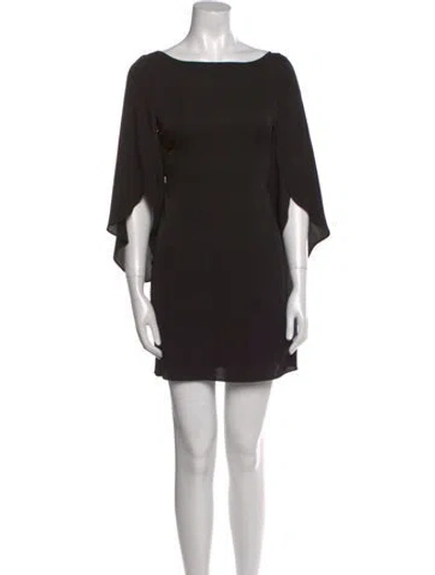 Pre-owned Milly Silk Mini Dress In Black