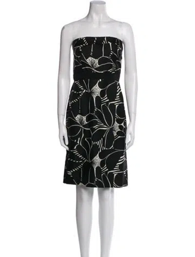 Pre-owned Milly Silk Mini Dress In Black