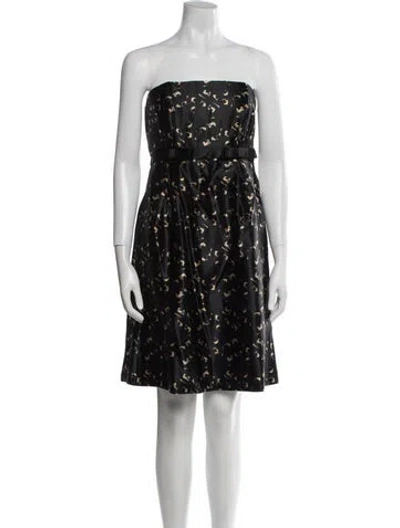 Pre-owned Milly Silk Mini Dress In Black