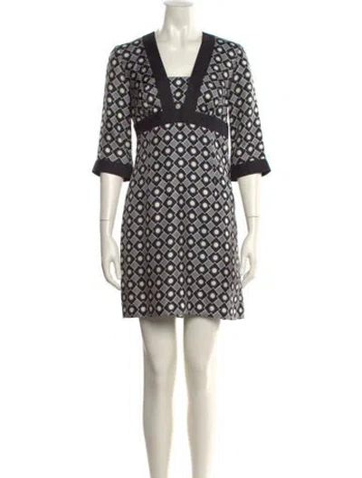 Pre-owned Milly Silk Mini Dress In Black