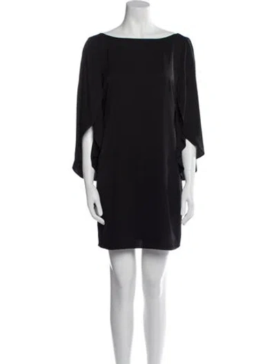 Pre-owned Milly Silk Mini Dress In Black