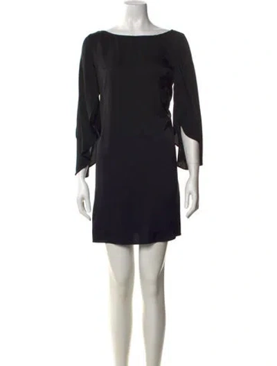Pre-owned Milly Silk Mini Dress In Black