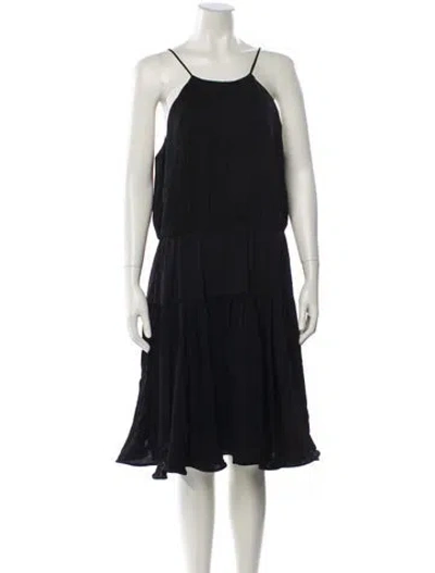 Pre-owned Milly Silk Mini Dress In Black