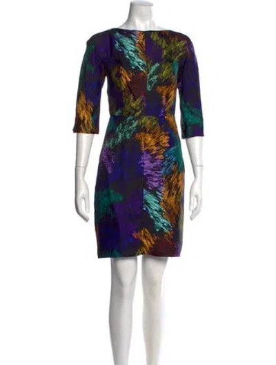 Pre-owned Milly Silk Mini Dress In Black