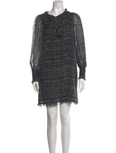 Pre-owned Milly Silk Mini Dress In Black