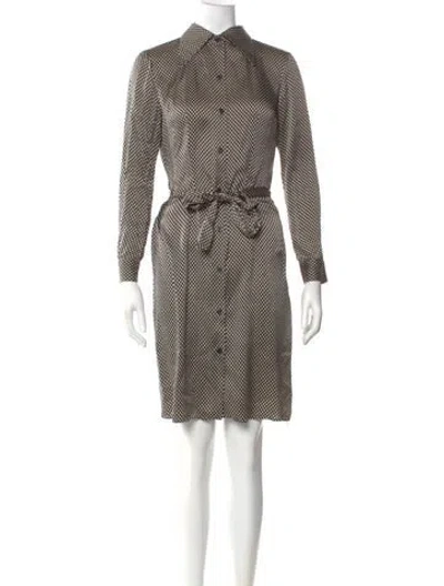 Pre-owned Milly Silk Mini Dress In Black