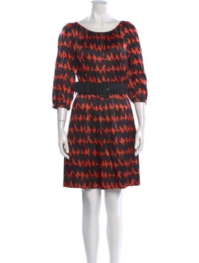 Pre-owned Milly Silk Mini Dress In Black