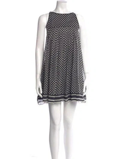 Pre-owned Milly Silk Mini Dress In Black