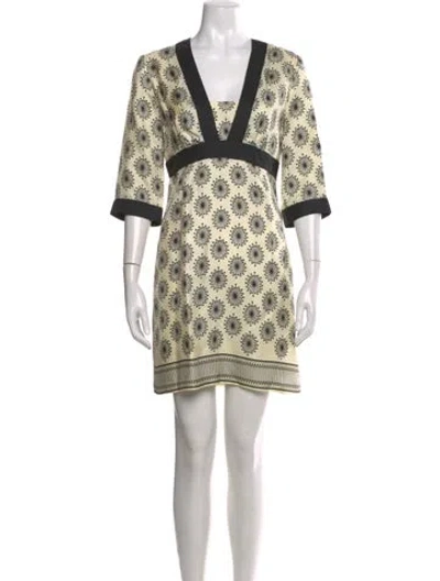 Pre-owned Milly Silk Mini Dress In Black