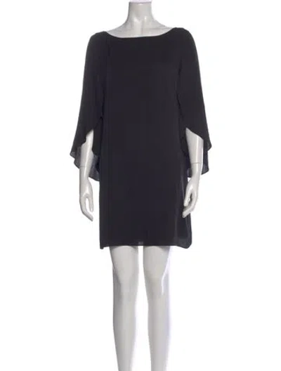 Pre-owned Milly Silk Mini Dress In Black