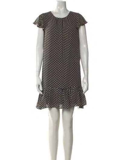 Pre-owned Milly Silk Mini Dress In Black