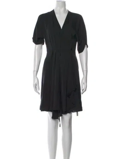 Pre-owned Milly Silk Mini Dress In Black