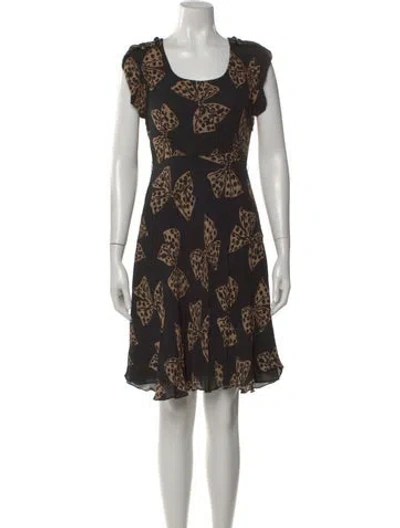 Pre-owned Milly Silk Mini Dress In Black