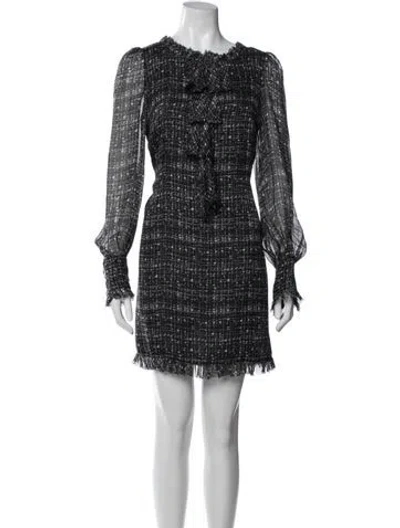 Pre-owned Milly Silk Mini Dress In Black