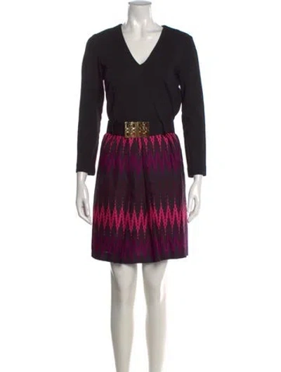 Pre-owned Milly Silk Mini Dress In Black