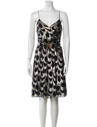 Pre-owned Milly Silk Mini Dress In Black