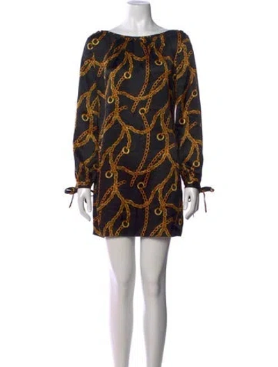 Pre-owned Milly Silk Mini Dress In Black