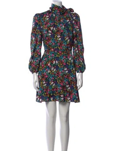 Pre-owned Milly Silk Mini Dress In Black