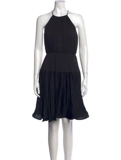 Pre-owned Milly Silk Mini Dress In Black