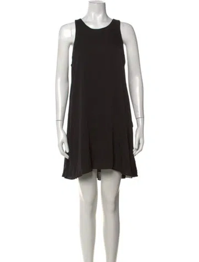 Pre-owned Milly Silk Mini Dress In Black
