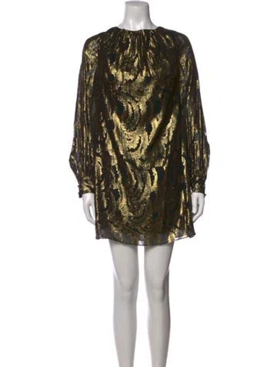 Pre-owned Milly Silk Mini Dress In Black