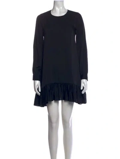 Pre-owned Milly Silk Mini Dress In Black