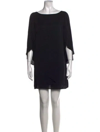 Pre-owned Milly Silk Mini Dress In Black