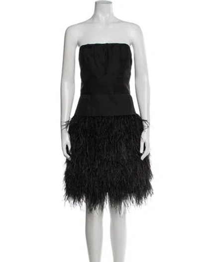 Pre-owned Milly Silk Mini Dress In Black
