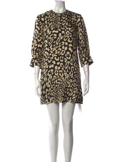 Pre-owned Milly Silk Mini Dress In Black