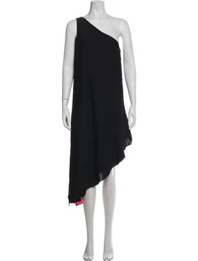 Pre-owned Milly Silk Mini Dress In Black
