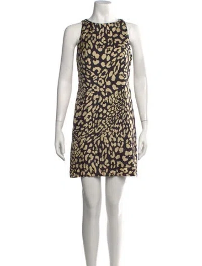 Pre-owned Milly Silk Mini Dress In Black