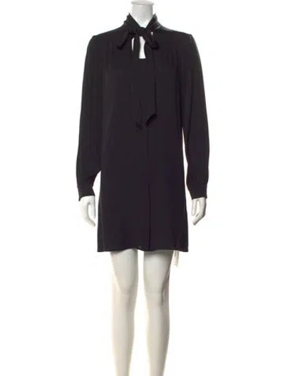 Pre-owned Milly Silk Mini Dress In Black