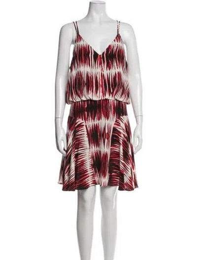 Pre-owned Milly Silk Mini Dress In Black