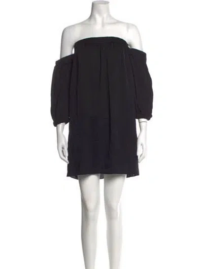 Pre-owned Milly Silk Mini Dress In Black