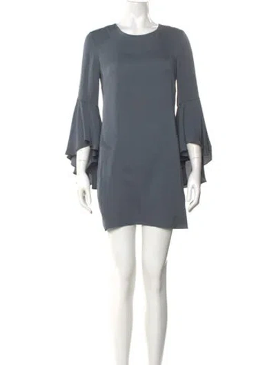 Pre-owned Milly Silk Mini Dress In Blue