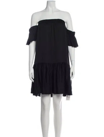 Pre-owned Milly Silk Mini Dress In Blue