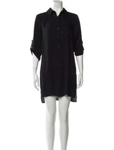 Pre-owned Milly Silk Mini Dress In Blue