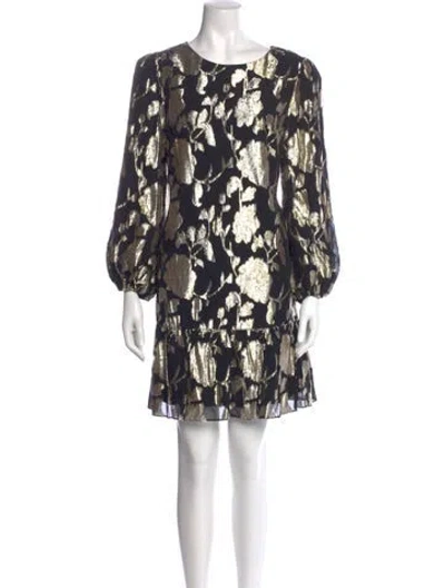Pre-owned Milly Silk Mini Dress In Blue