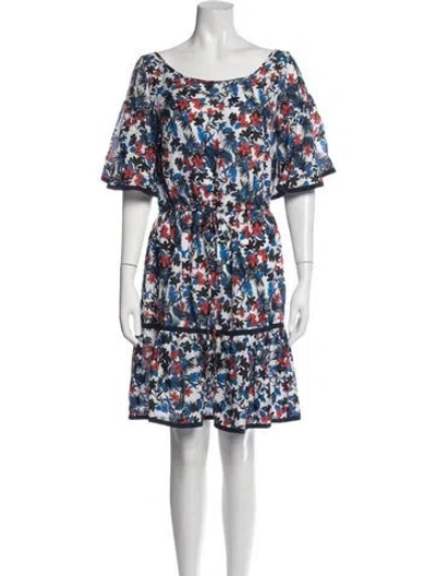 Pre-owned Milly Silk Mini Dress In Blue